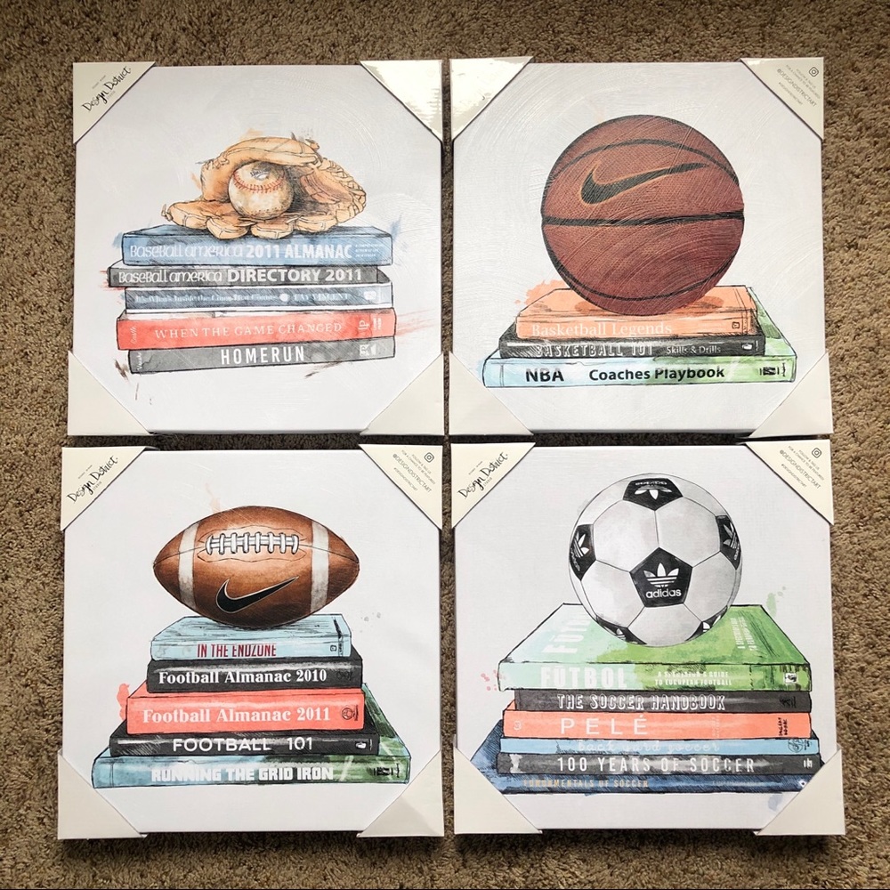 Children’s Sports Theme Wall Art Nike & Adidas Kid